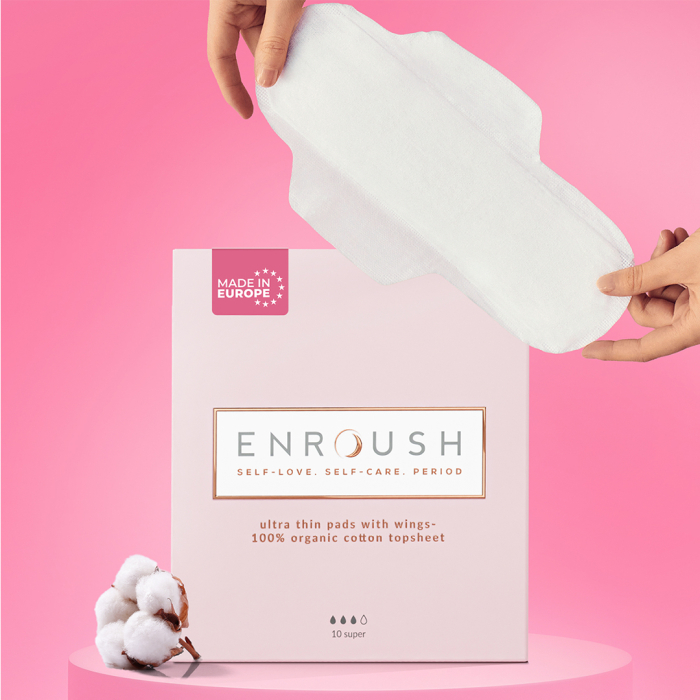 Enroush Absorbante Bumbac Organic Super Absorbtie Super x 10 bc. [2]