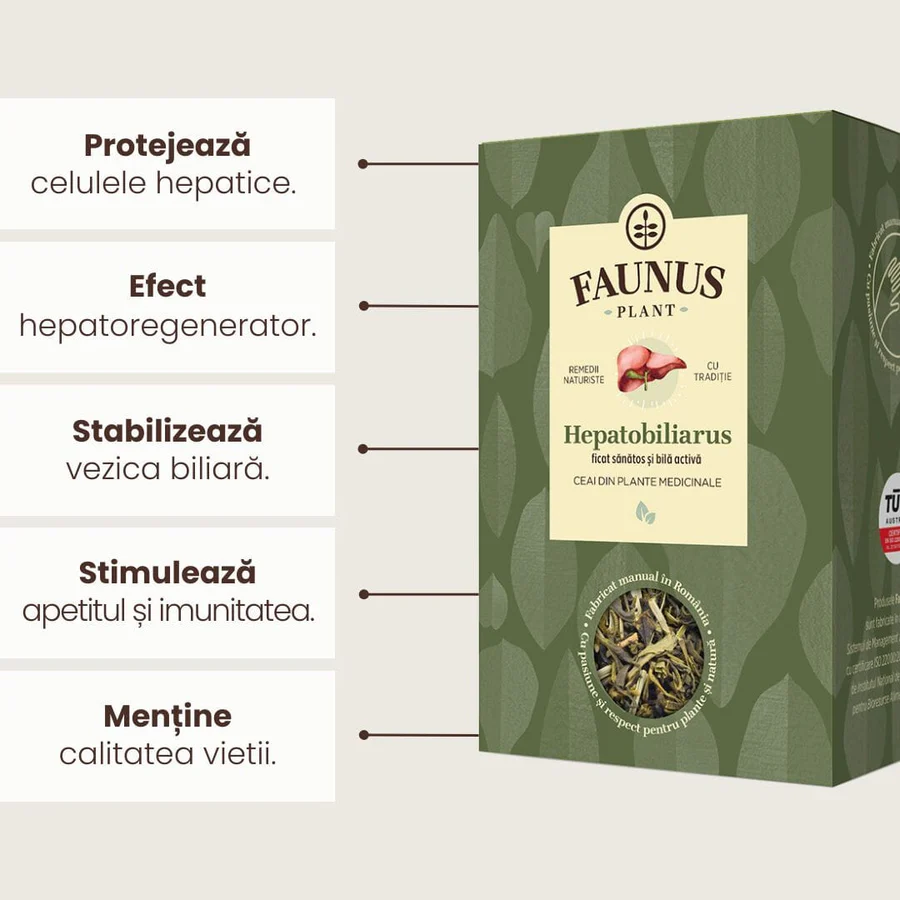 Faunus Plant Hepatobiliarus Ceai Ficat Sanatos Si Bila Activa x 90 g [2]