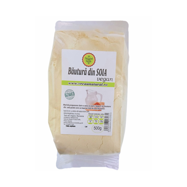 Natural Seeds Bautura Instant Din Soia Vegan x 500 g [1]