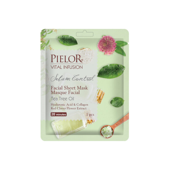 Pielor Vital Infusion Masca Faciala Sebum Control Cu Ulei De Arbore De Ceai Si Floare De Trifoi Rosu x 25 ml [1]