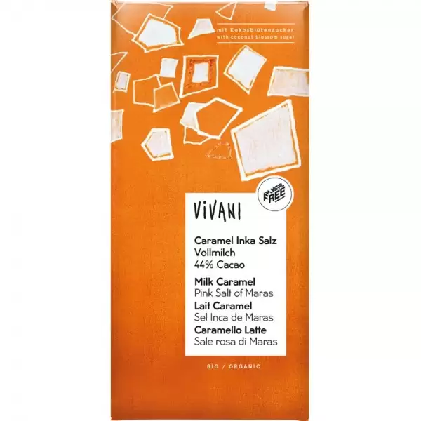 Vivani Ciocolata Cu Caramel Sarat Si Zahar Din Flori De Cocos Eco x 80 g [1]