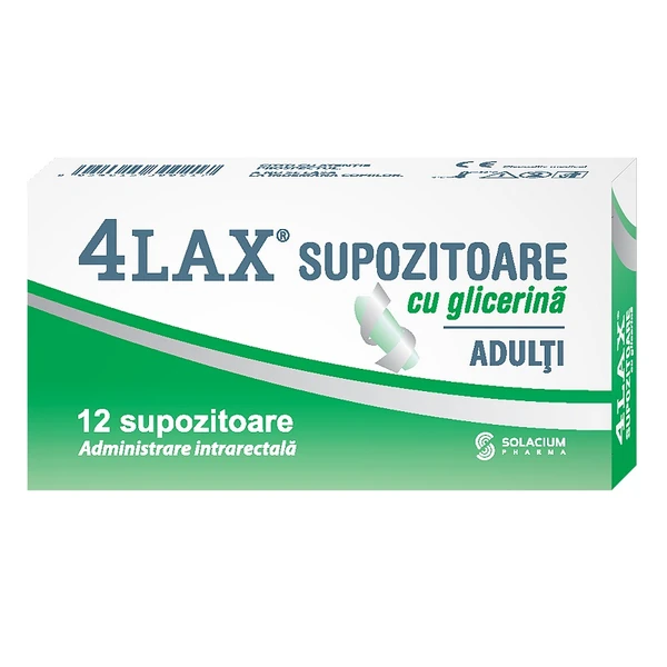 Laxative - 4 Lax Supozitoare Cu Glicerina Adulti x 12 bc.