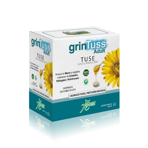 Suplimente alimentare/Dispozitive medicale - Aboca Grintuss Adult x 20 cpr.