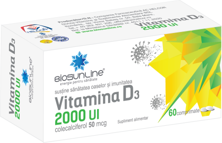 Imunitate - Ac Helcor Vitamina D3 2000 UI x 60 compr.