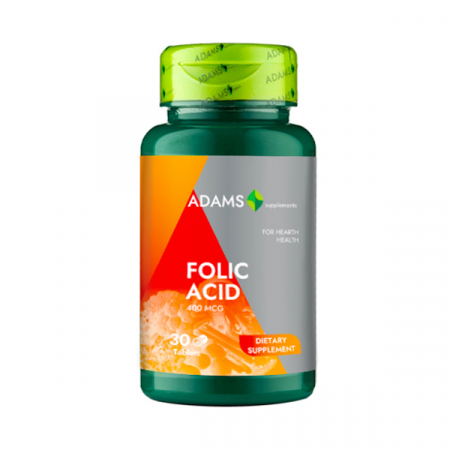 Mama si copilul - Adams Vision Acid Folic 400 mcg x 30 tb.
