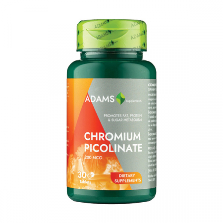 Controlul greutatii - Adams Vision Chromium Picolinate 200 mcg x 30 cps.