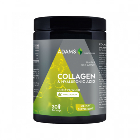 Dieta, nutritie si wellness - Adams Vision Collagen&Acid Hialuronic Vanilie x 600 g