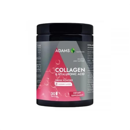Dieta, nutritie si wellness - Adams Vision Collagen&Acid Hialuronic Zmeura x 600 g