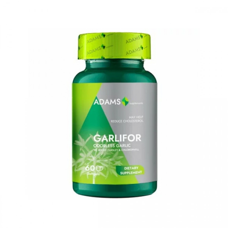 Cardiovasculare si tensiune - Adams Vision Garlifor 500 mg x 60 cps. moi