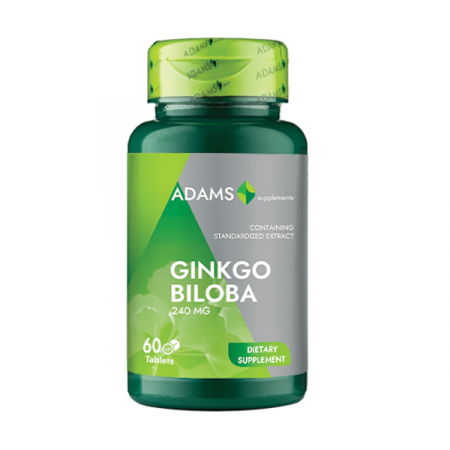 Afectiuni circulatorii - Adams Vision Ginkgo Biloba 240 mg x 60 cps.