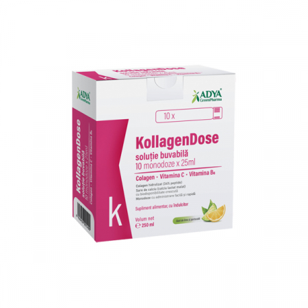 Afectiuni osteo-musculo-articulare - Adya KollagenDose Solutie Buvabila x 10 monodoze x 25 ml