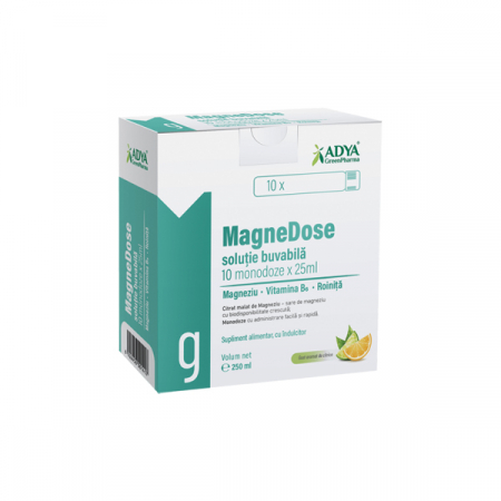 Antistres si anxietate - Adya MagneDose Solutie Buvabila x 10 monodoze x 25 ml
