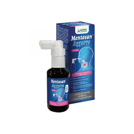 Dureri in gat - Adya Mentosan Azzurro Spray x 50 ml