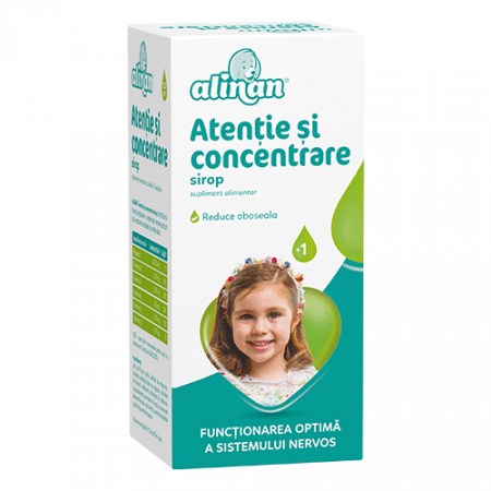 Antistres si anxietate - Alinan Atentie si Concentrare Sirop x 150 ml