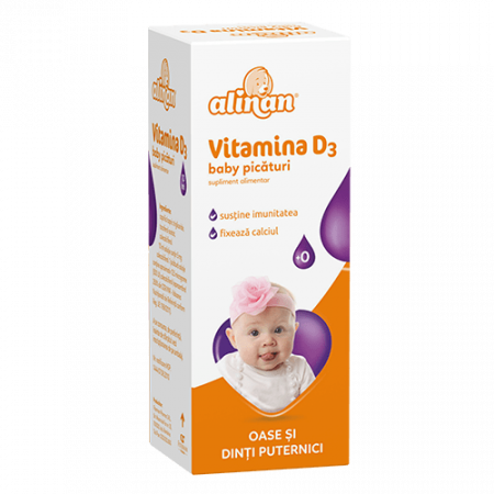 Afectiuni osteo-musculo-articulare - Alinan Vitamina D3 x 10 ml