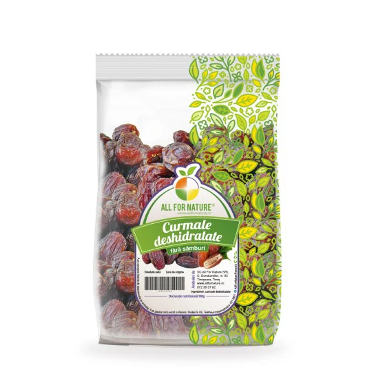 Fructe uscate sau confiate - All For Nature Curmale Fara Samburi x 500 g