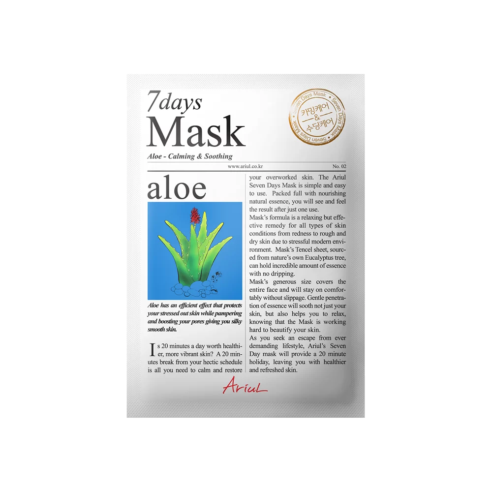 Ingrijire ten - Ariul 7Days Masca Servetel Aloe Vera Pentru Calmare Si Improspatare x 20 g