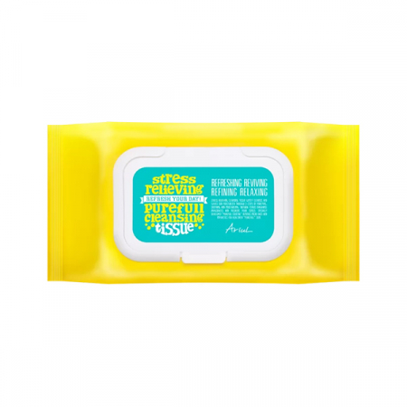 Ingrijire ten - Ariul Stress Relieving Purefull Cleansing Tissue Servetele Demachiante x 80 bc.