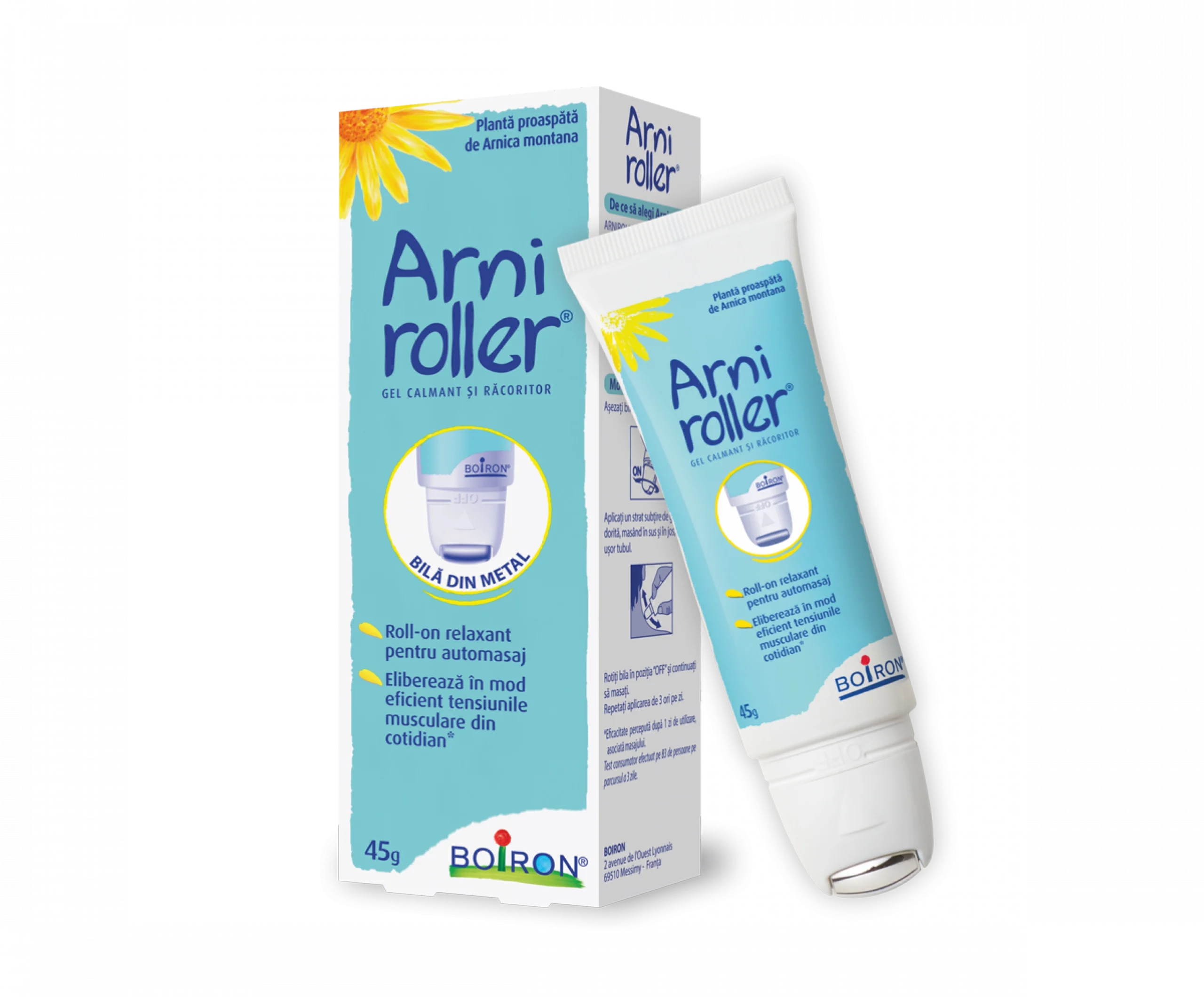 Afectiuni osteo-musculo-articulare - Arniroller Gel Calmant Si Racoritor x 45 g