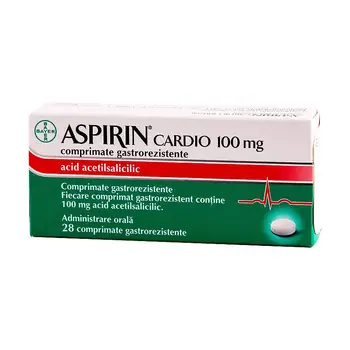 Afectiuni cardiovasculare - Aspirin Cardio 100 mg x 28 cpr. gastrorezistente