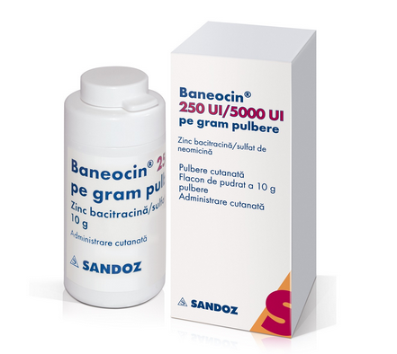 Afectiuni dermatologice - Baneocin Pulbere x 10 g