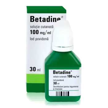 Afectiuni dermatologice - Betadine Solutie Cutanata 100 mg/ml x 30 ml