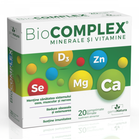 Vitamine si minerale - BioComplex Minerale si Vitamine x 20 cpr. film.