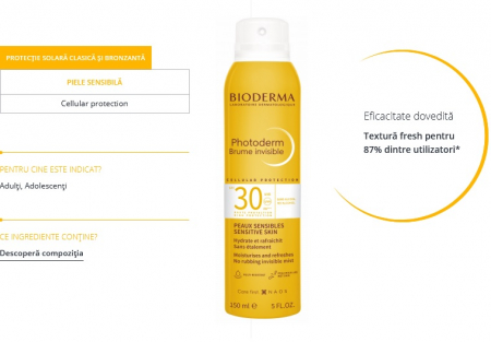Frumusete si ingrijire - Bioderma Photoderm Brume Invizibil SPF30 x 150 ml