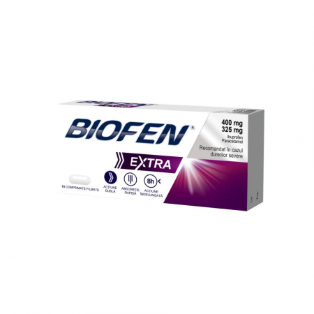 Medicamente fara reteta - Biofen Extra 400 mg/325 mg x 10 cpr. filmate