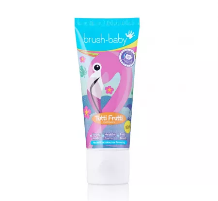 Igiena orala - Brush Baby Flamingo Pasta De Dinti Cu Aroma De Fructe 3-6 ani x 50 ml - BRB 026