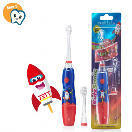 Igiena orala - Brush Baby KidzSonic Periuta De Dinti Electrica Rocket 3+ ani - BRB 381