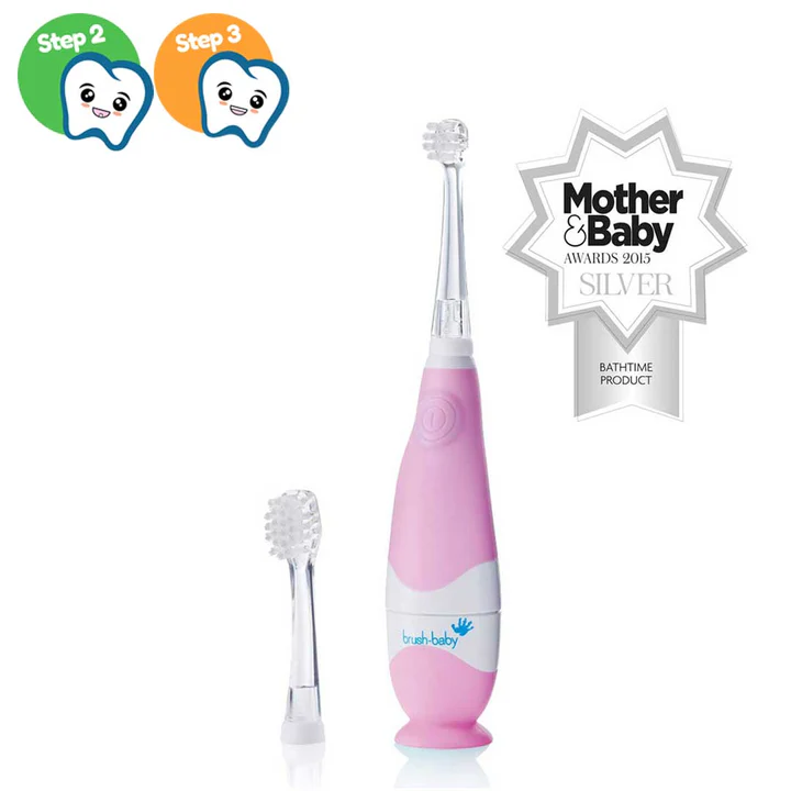 Igiena orala - Brush Baby Periuta De Dinti Electrica BabySonic Roz 0-3 ani - BRB 158