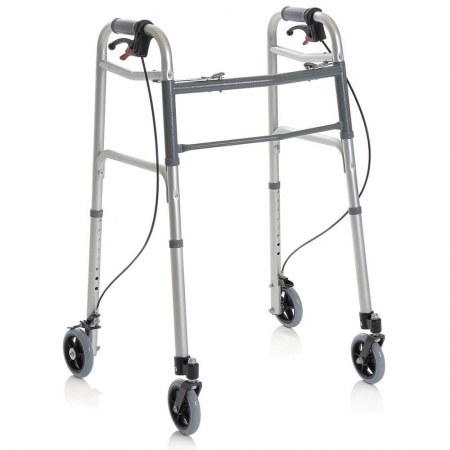 Cadre de mers - Cadru De Mers Pliabil Cu 2 Roti Mobile Si 2 Roti Cu Frana Manuala - RP742