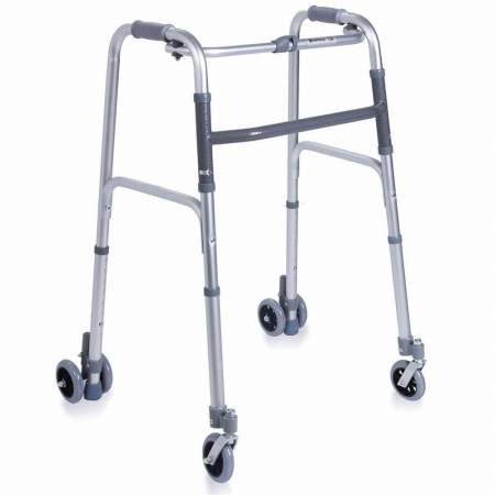 Cadre de mers - Cadru De Mers Pliabil Cu 2 Roti Pivotante Si 2 Roti Pivotante Duble Mobile - RP743