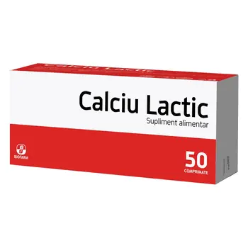 Vitamine si minerale - Calciu Lactic 500 mg x 50 cpr.