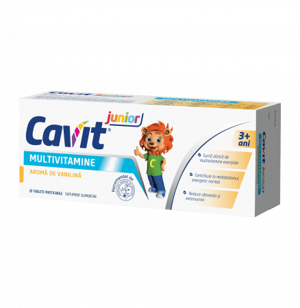 Vitamine si minerale - Cavit Junior Multivitamine Vanilina x 20 tb. masticabile