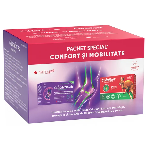 Afectiuni osteo-musculo-articulare - Celadrin Extract Forte x 60 cps. + ColaFast Colagen Rapid x 30 cps. Cadou