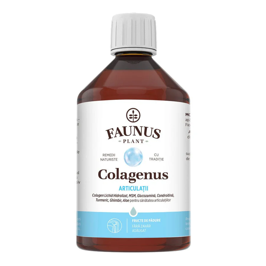 Suplimente alimentare/Dispozitive medicale - Faunus Plant Colagenus Articulatii Colagen Lichid Hidrolizat+MSM+Glucozamina+Condroitina x 500 ml