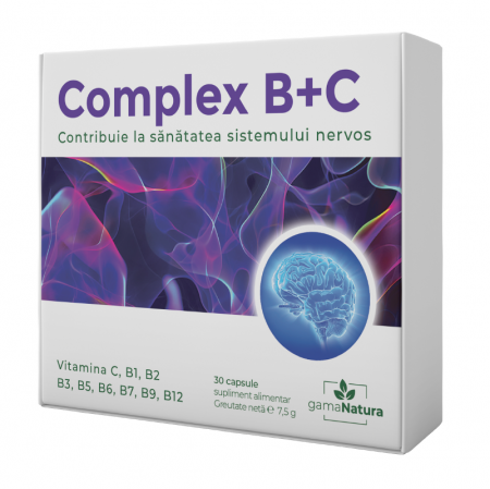 Vitamine si minerale - Complex B+C x 30 cps.