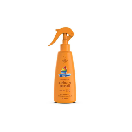Protectie solara - Cosmetic Plant Emulsie Pentru Accelerarea Bronzarii Cu Unt De Cacao + Ulei De Morcov Si Vitamina E SPF6 x 200 ml
