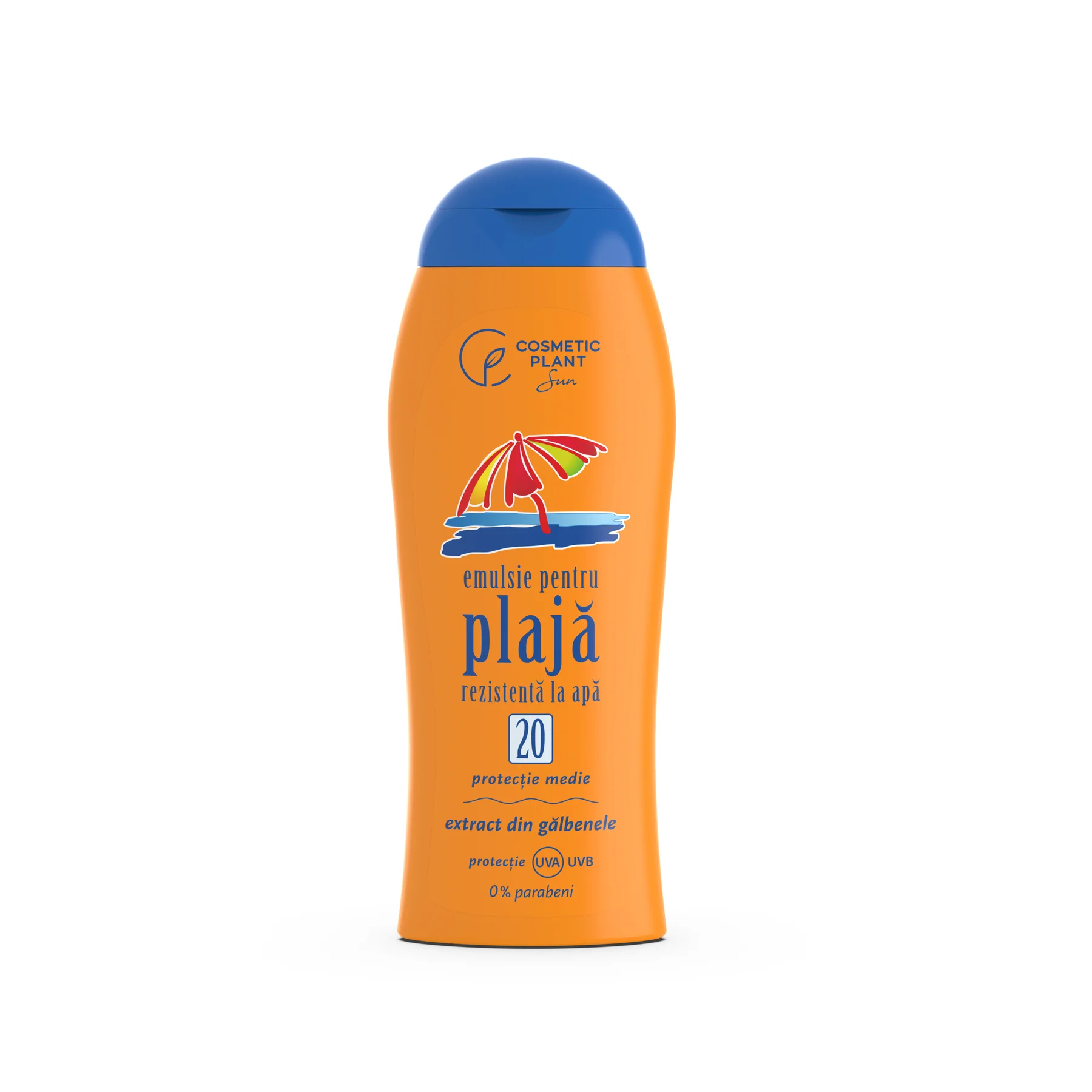 Protectie solara - Cosmetic Plant Emulsie Plaja Rezistenta La Apa Cu Galbenele SPF20 x 200 ml