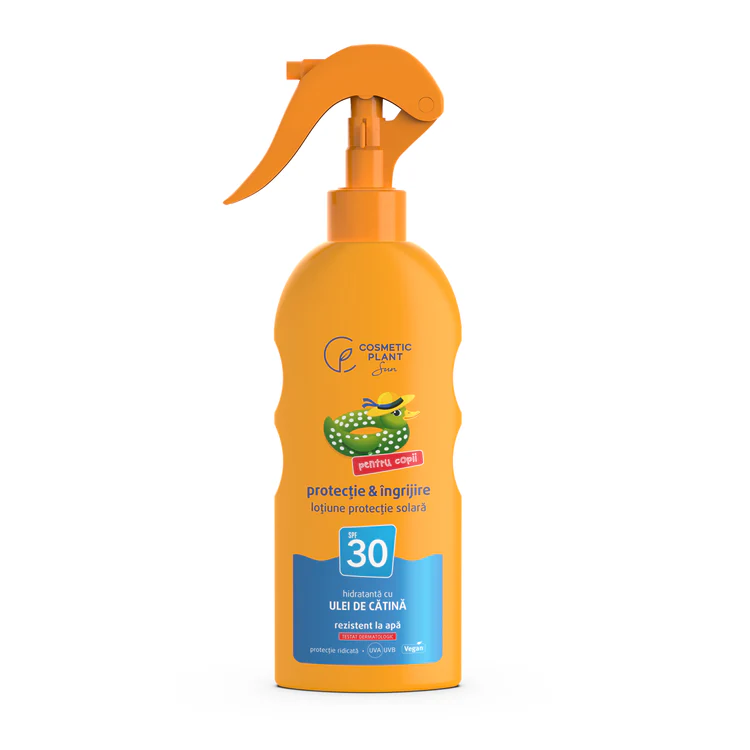 Protectie solara - Cosmetic Plant Emulsie Plaja Rezistenta La Apa Pentru Copii Cu Catina SPF30 x 200 ml