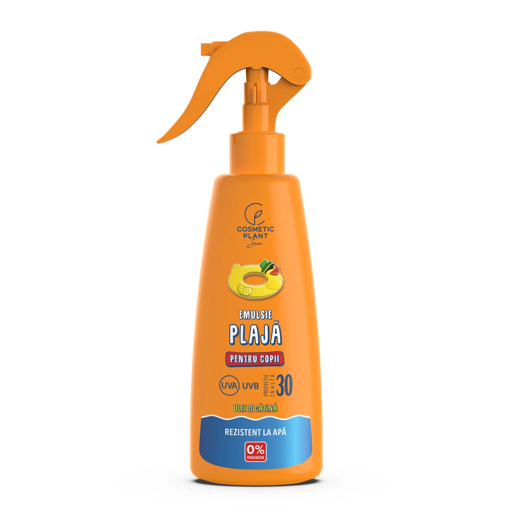 Protectie solara - Cosmetic Plant Emulsie Plaja Rezistenta La Apa Pentru Copii Cu Ulei De Catina SPF30 x 200 ml