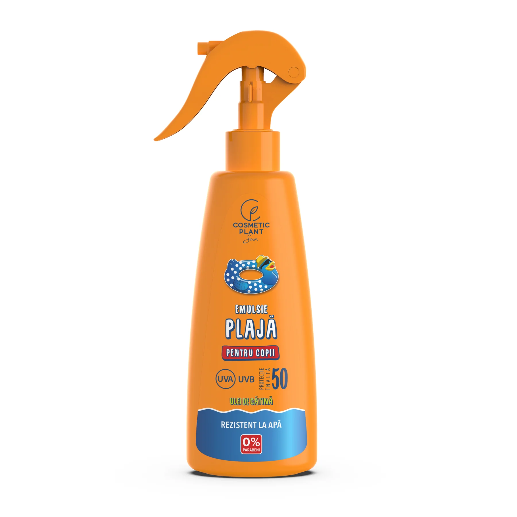 Protectie solara - Cosmetic Plant Emulsie Plaja Rezistenta La Apa Pentru Copii Cu Ulei De Catina SPF50 x 200 ml