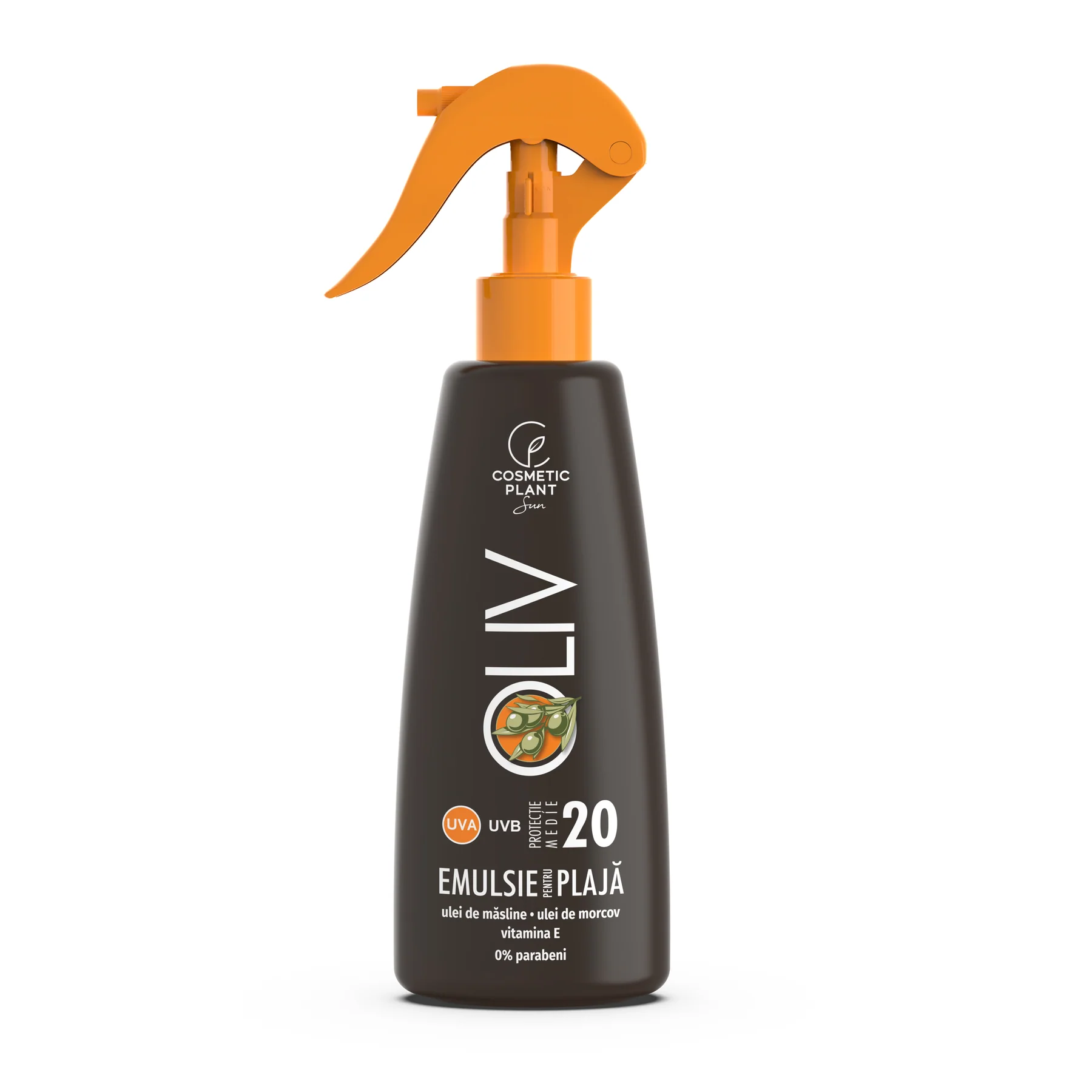 Protectie solara - Cosmetic Plant Oliv Emulsie Plaja Spray Cu Ulei De Masline Si Ulei De Morcov SPF20 x 200 ml
