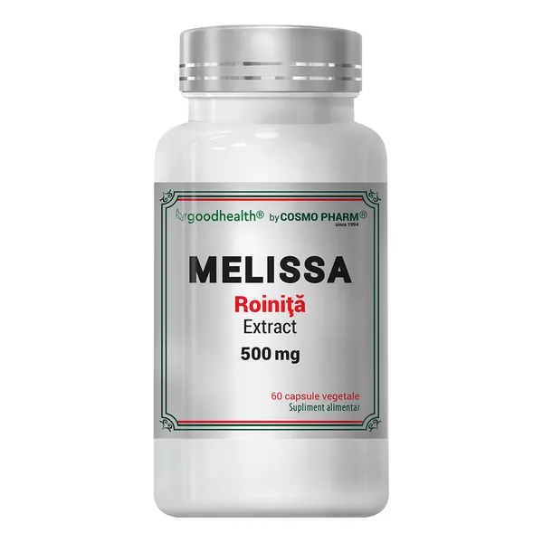 Afectiuni neurovegetative - Cosmo Pharm Good Health Melissa Roinita Extract 500 mg x 30 cps. veg.