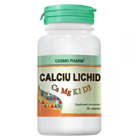 Afectiuni osteo-musculo-articulare - Cosmo Pharm Calciu Lichid x 30 cps.