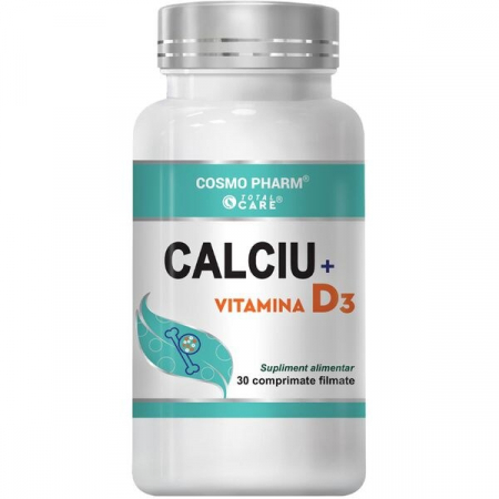 Afectiuni osteo-musculo-articulare - Cosmo Pharm Total Care Calciu + Vitamina D3 x 30 cpr. filmate