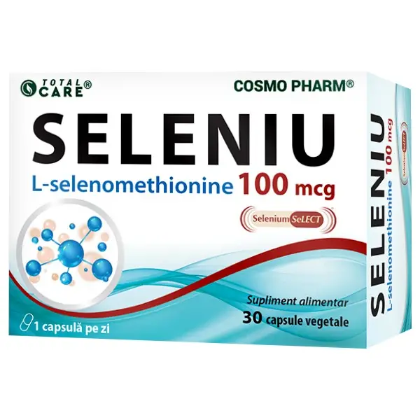Afectiuni endocrine - Cosmo Pharm Total Care Seleniu 100 mcg x 30 cps. veg.