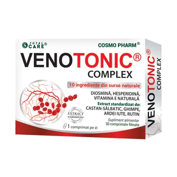 Varice - Cosmo Pharm Total Care Venotonic Complex x 30 cpr. film.